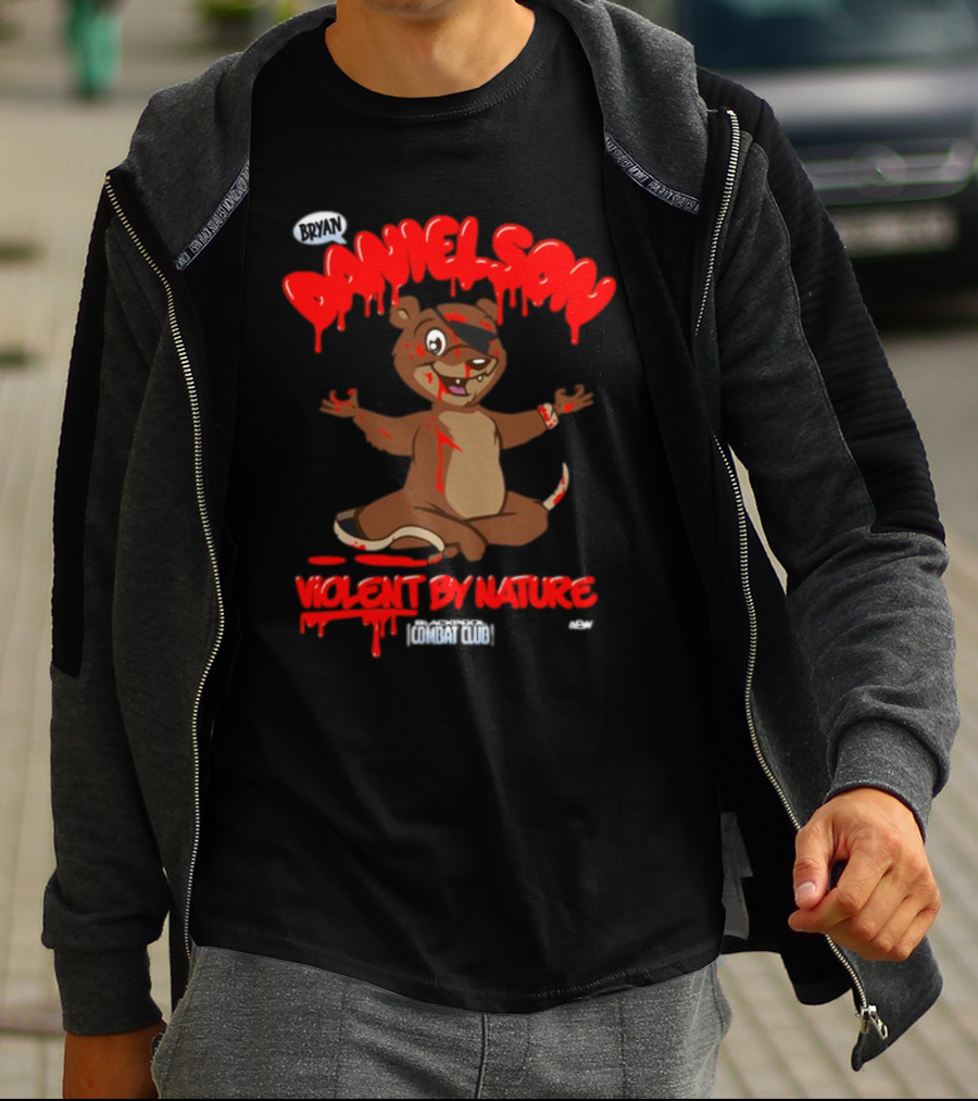 Bryan Danielson Violent By Nature Bear Blackpool Combat Club T-Shirt
