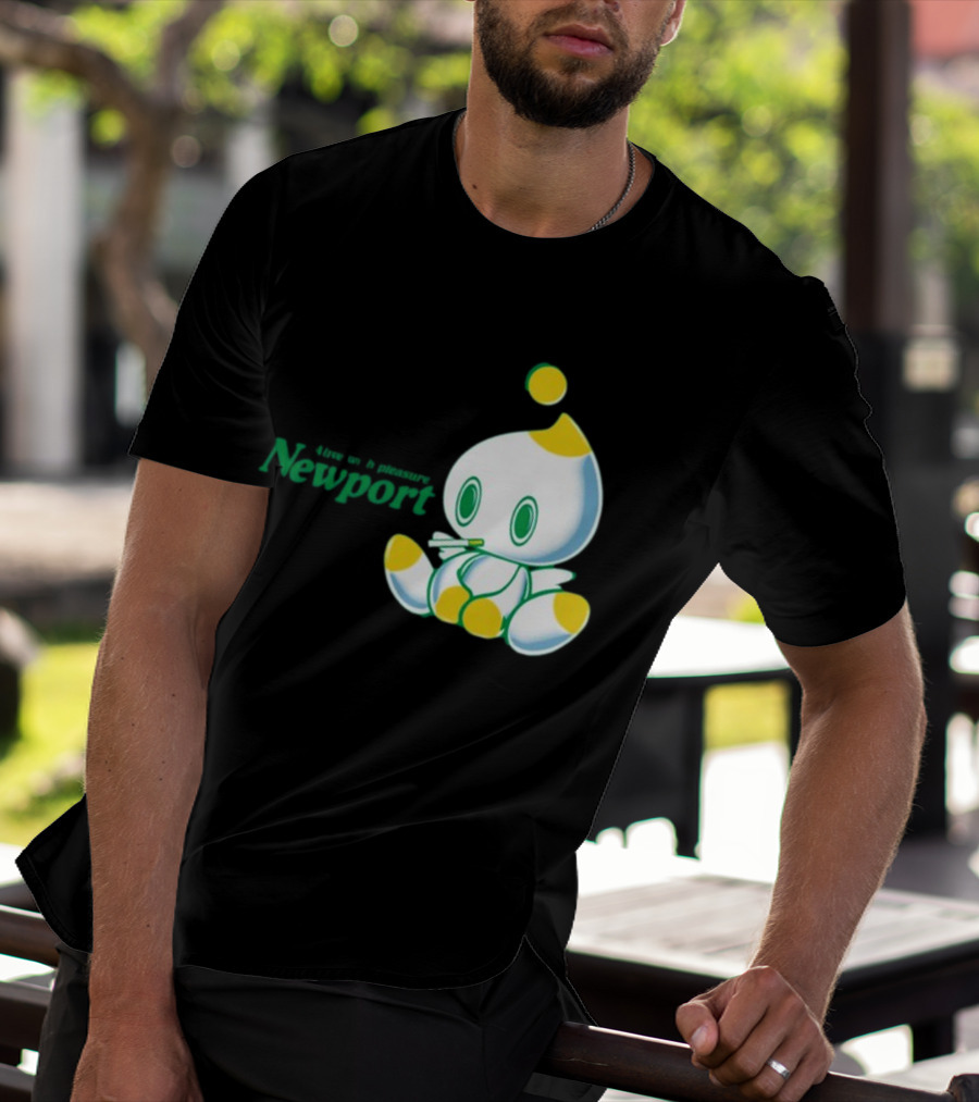 Newport Alive With Pleasure Cute Character Sitting T-Shirt