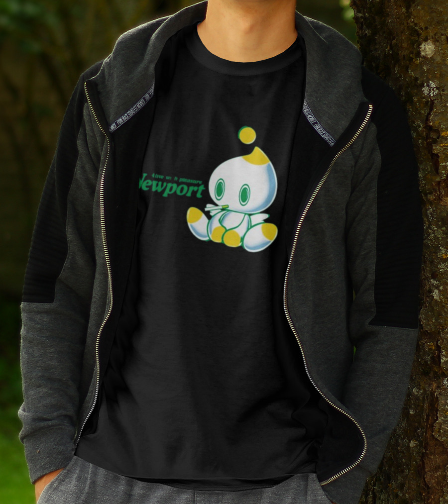 Newport Alive With Pleasure Cute Character Sitting T-Shirt