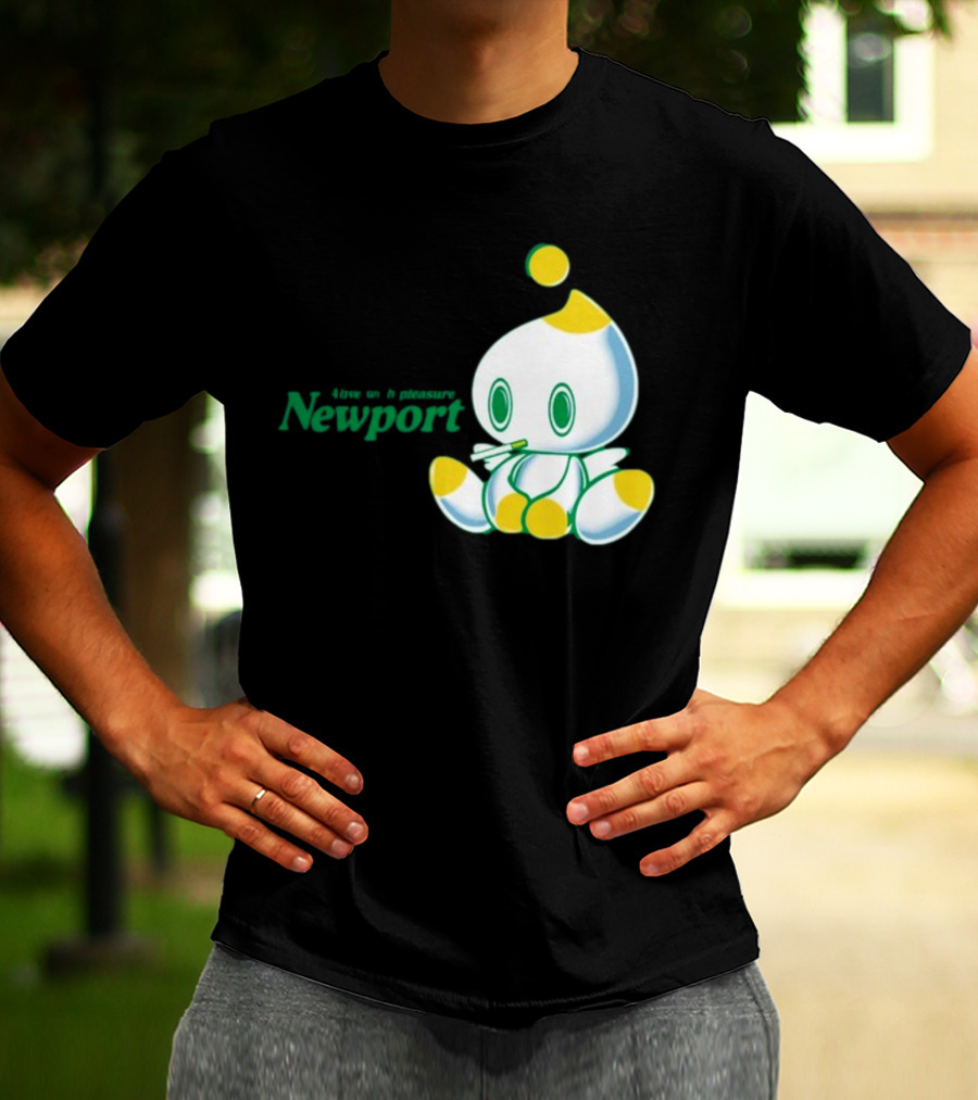 Newport Alive With Pleasure Cute Character Sitting T-Shirt