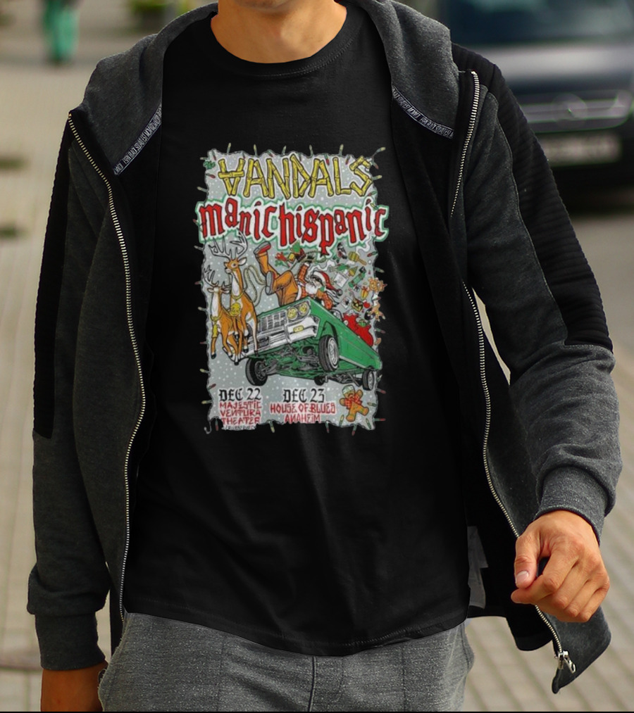 Vandals Manic Hispanic December 22 Majestic Ventura Theater December 23 House Of Blues Anaheim T-Shirt