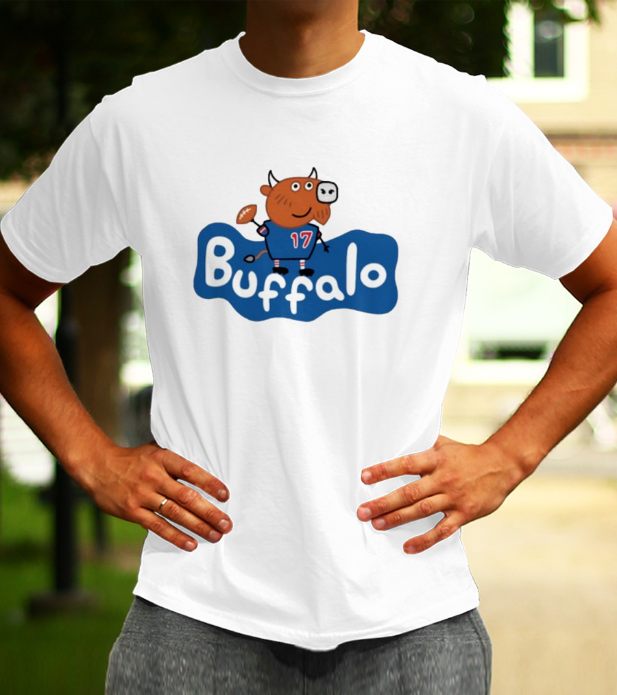 26Shirts Buffalo 17 Football Cartoon Character T-Shirt