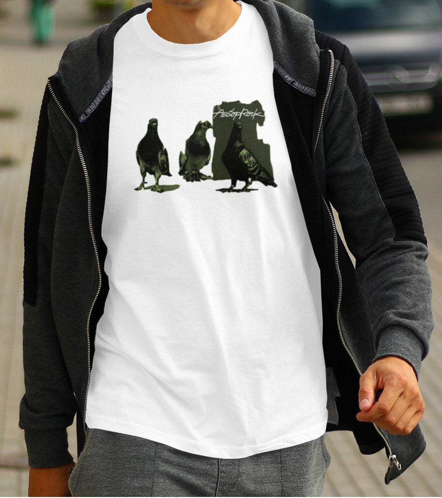 Aesop Rock Pigeonometry Three Pigeons T-Shirt