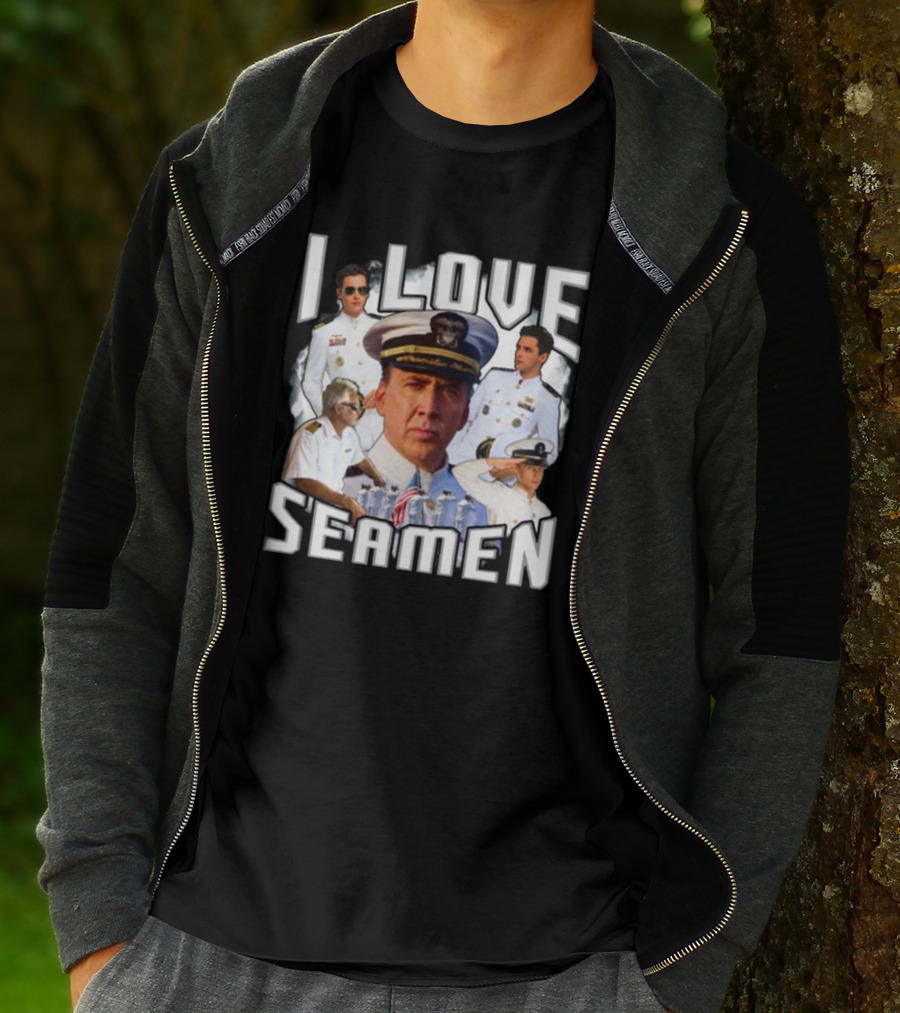 I Love Seamen Captain And Crew Collage T-Shirt