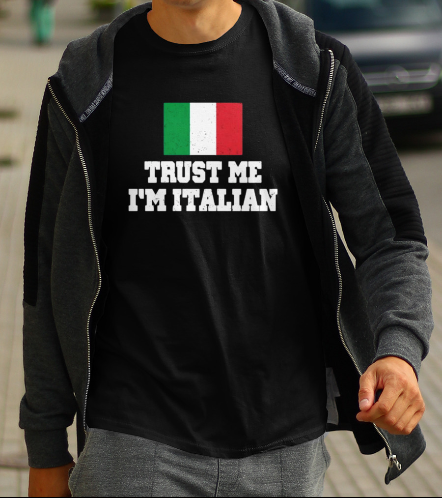 Blizzb3ar Trust Me I'm Italian Italian Flag T-Shirt