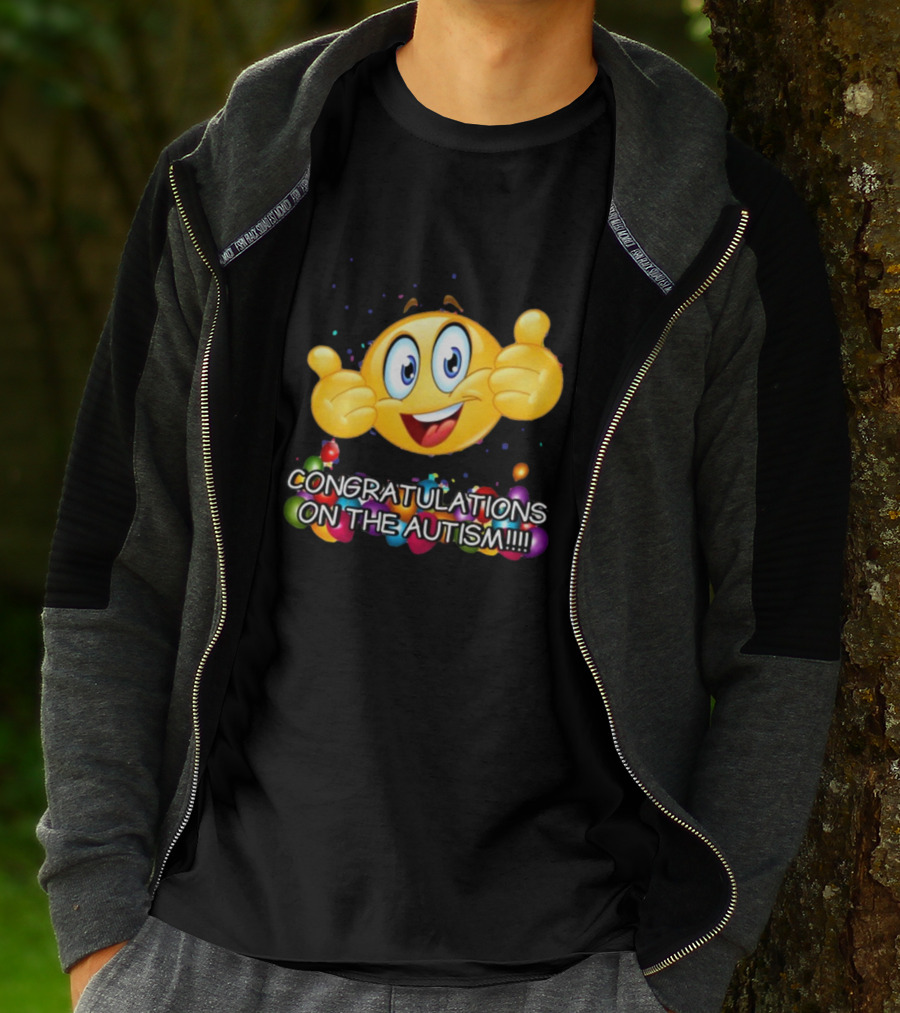 Cringey Tees Congratulations On The Autism Emoji Thumbs Up T-Shirt