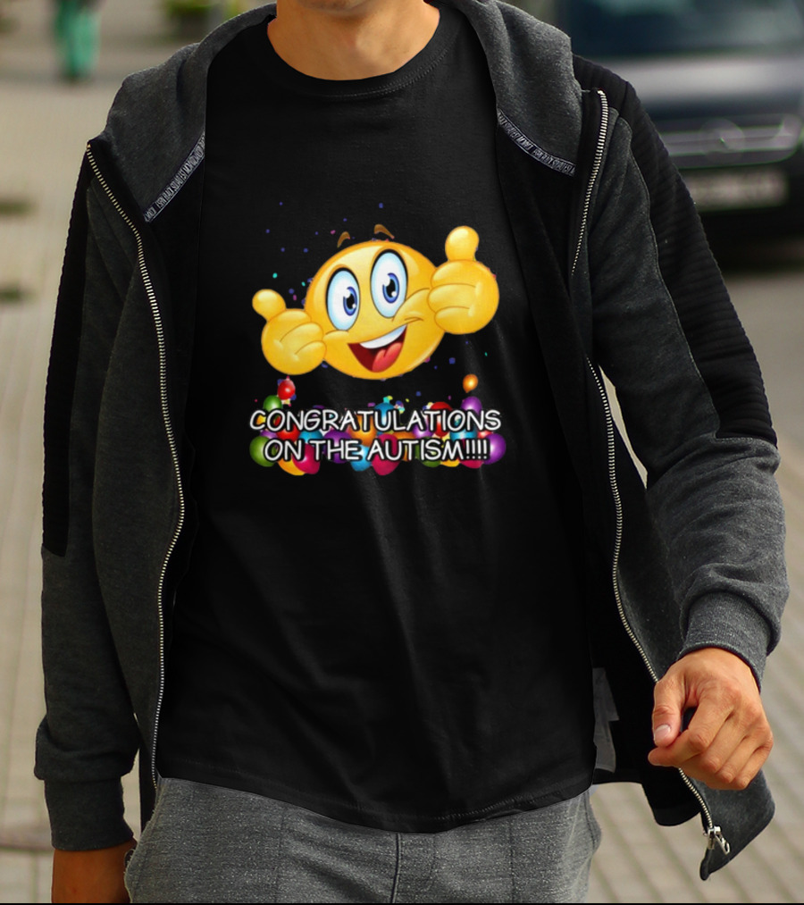 Cringey Tees Congratulations On The Autism Emoji Thumbs Up T-Shirt