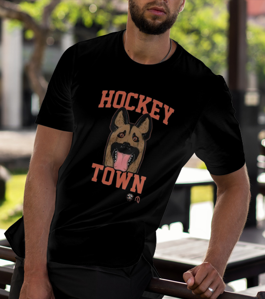 Hockey Town Dog Hockey Enthusiast Canine Mask T-Shirt