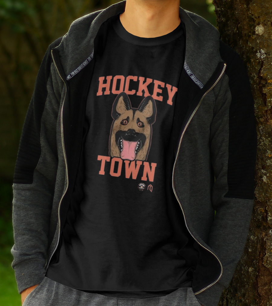 Hockey Town Dog Hockey Enthusiast Canine Mask T-Shirt