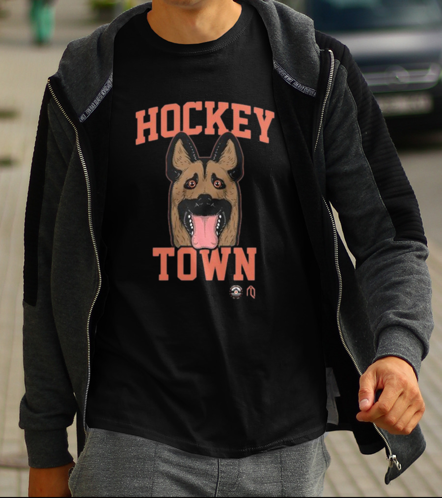 Hockey Town Dog Hockey Enthusiast Canine Mask T-Shirt