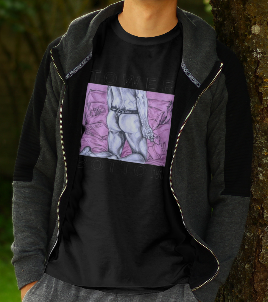 TOWER BOTTOM ZNT Drawing With Pink Background T-Shirt