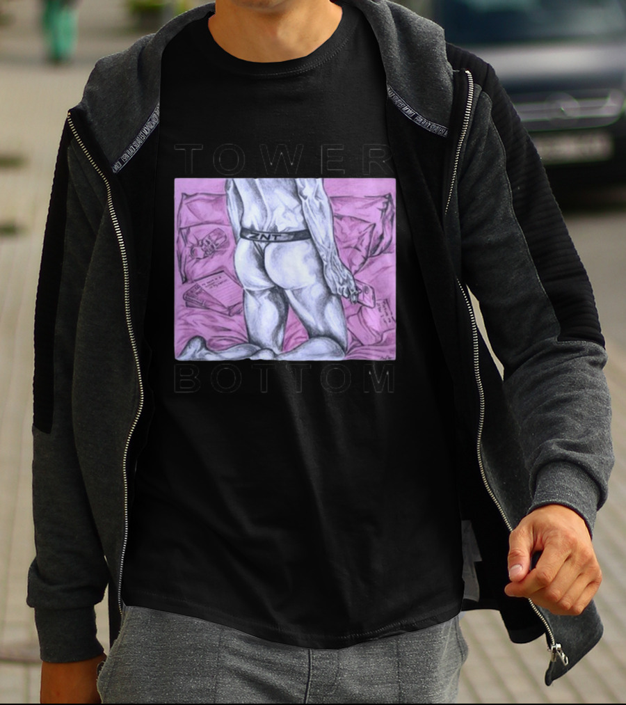 TOWER BOTTOM ZNT Drawing With Pink Background T-Shirt