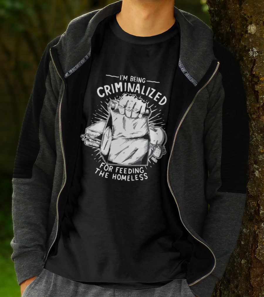 Punkwithacamera I'm Being Criminalized For Feeding The Homeless Sandwich Bag Icons T-Shirt