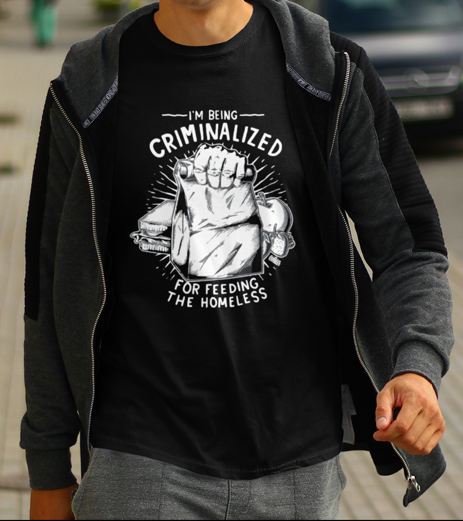 Punkwithacamera I'm Being Criminalized For Feeding The Homeless Sandwich Bag Icons T-Shirt