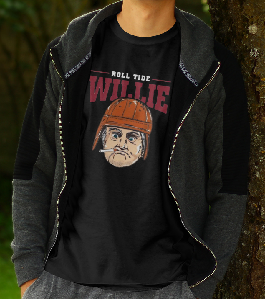 Roll Tide Willie Football Helmet Character Cigarette T-Shirt