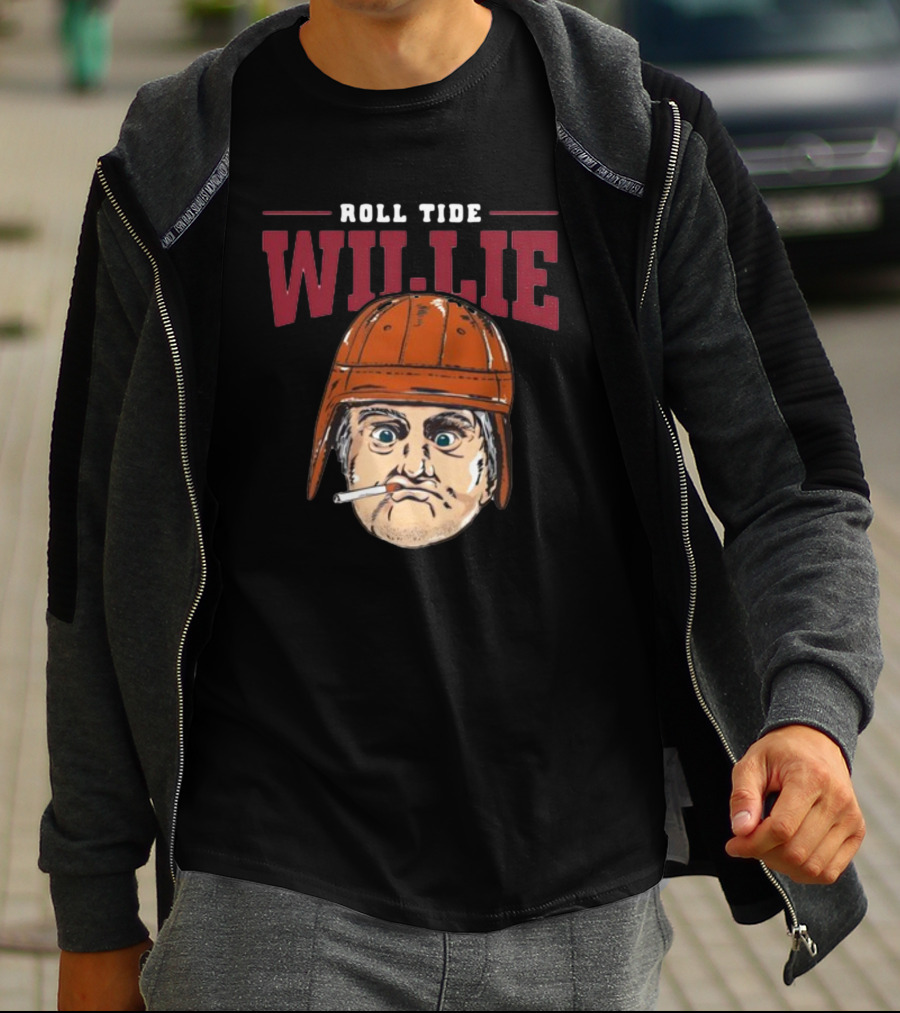 Roll Tide Willie Football Helmet Character Cigarette T-Shirt