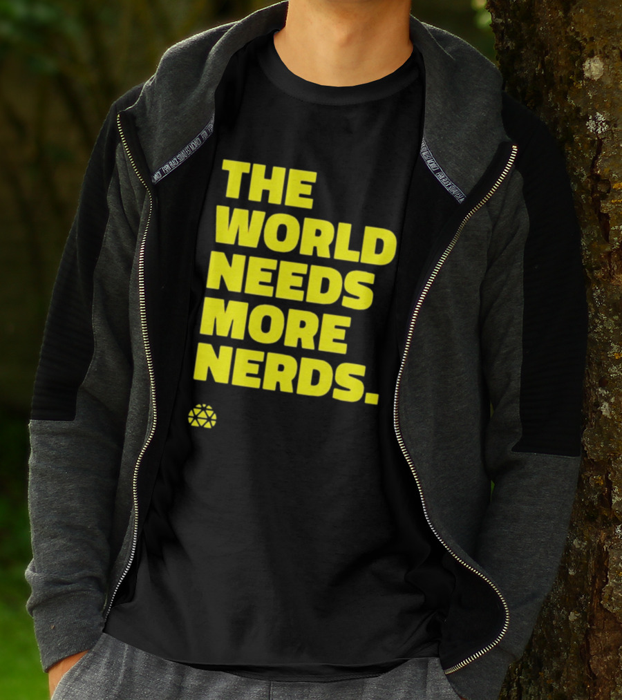 THE WORLD NEEDS MORE NERDS Geometric T-Shirt