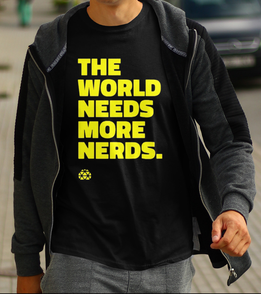 THE WORLD NEEDS MORE NERDS Geometric T-Shirt