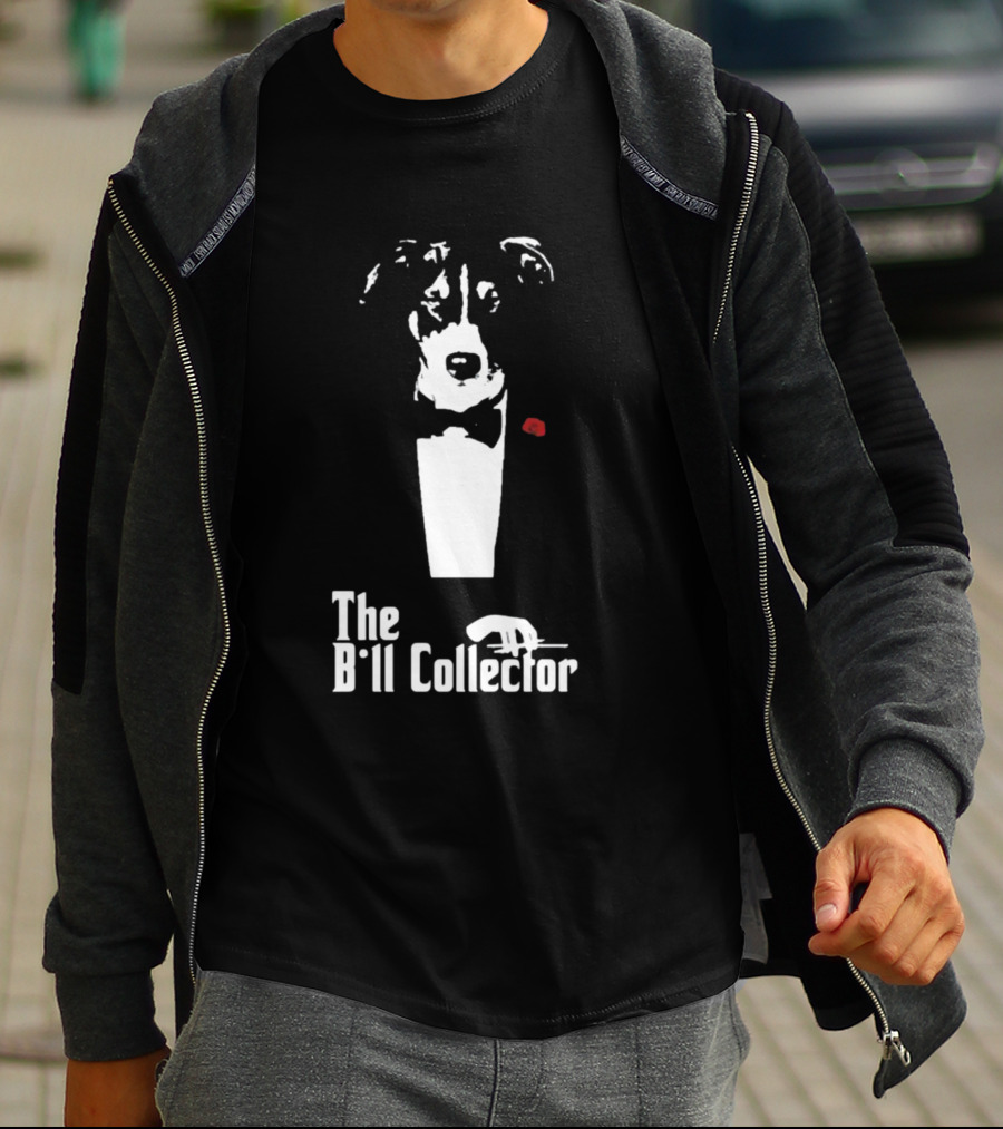 The Bill Collector Dog In Tuxedo With Red Rose T-Shirt