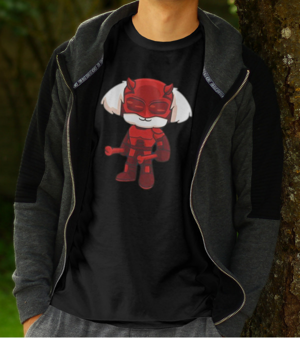 Doug The Devil Of Hell's Kitchen Red Demon Character With Mask And Horns T-Shirt
