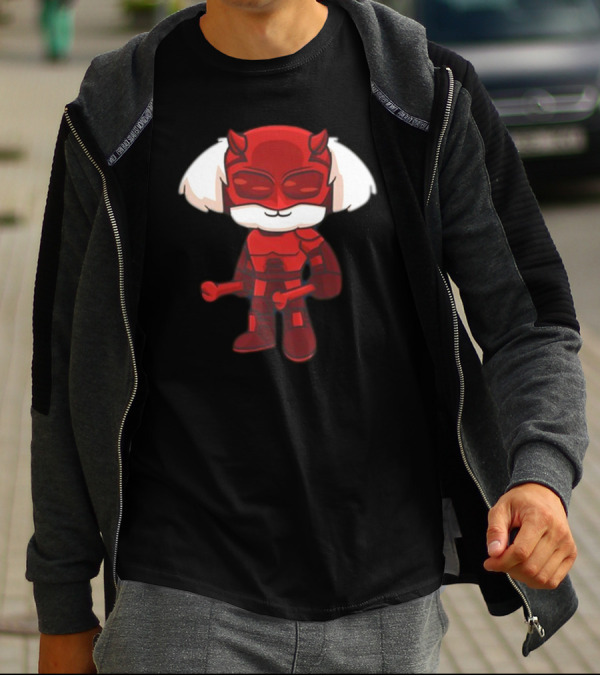 Doug The Devil Of Hell's Kitchen Red Demon Character With Mask And Horns T-Shirt