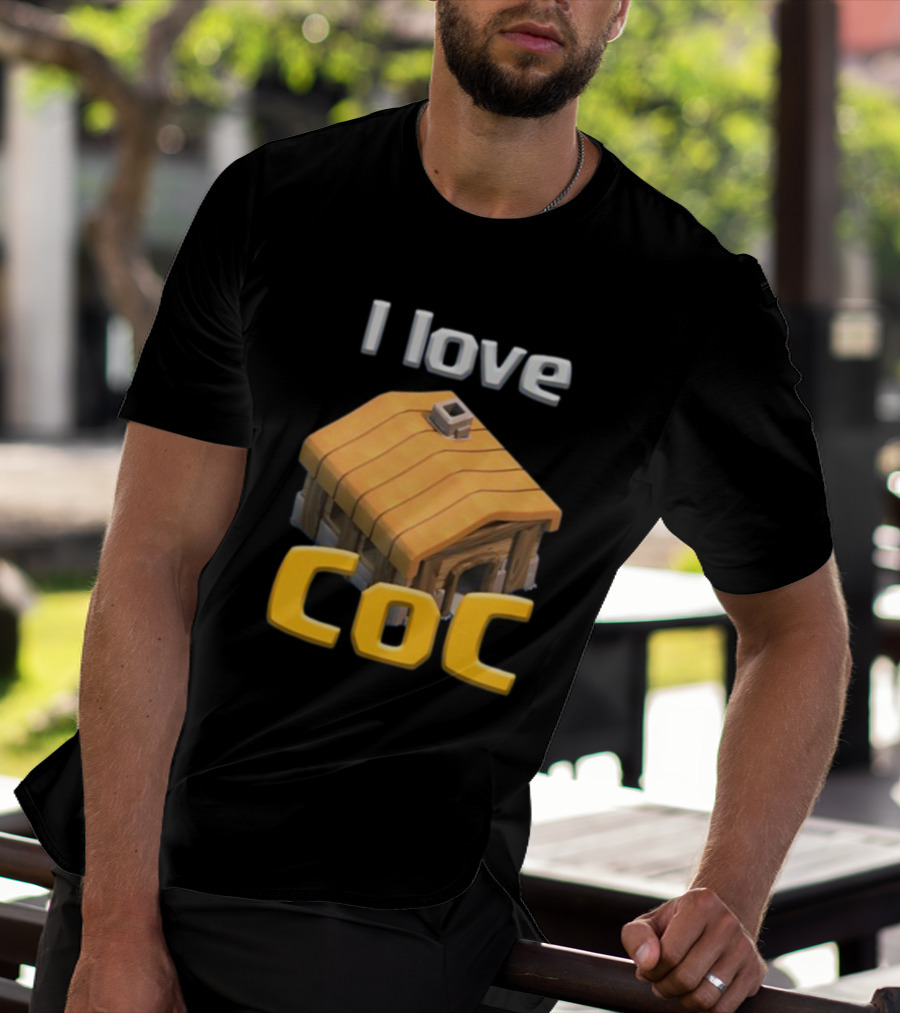 I Love Coc Clash Of Clans Hut T-Shirt