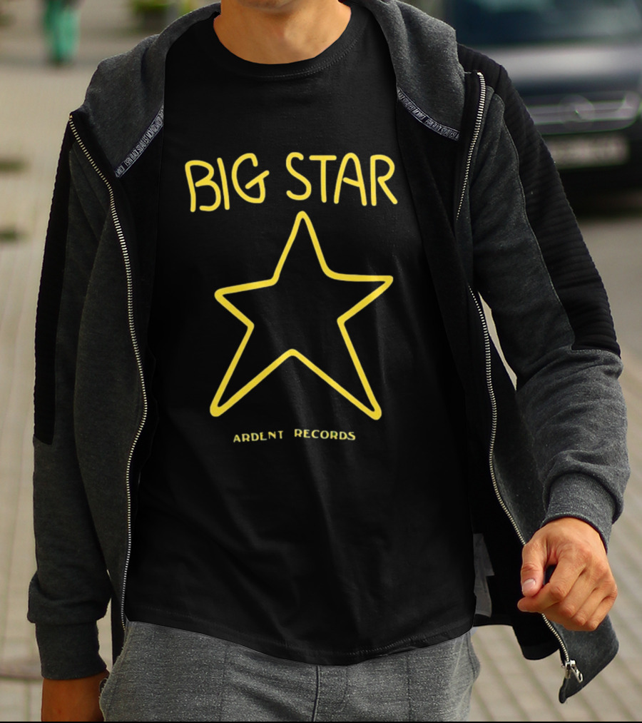 Big Star Ardent Records Yellow Star Graphic Retro Music T-Shirt