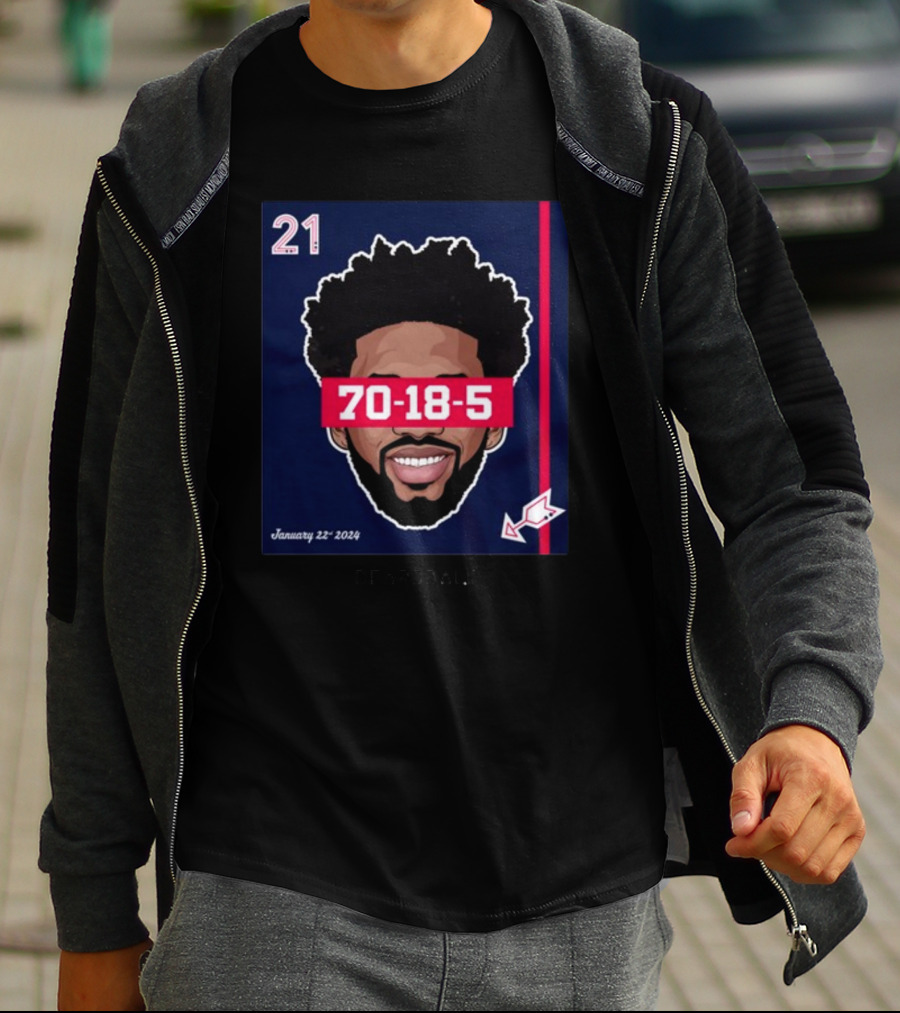 Joel Embiid 70-18-5 Dearbball January 22 T-Shirt