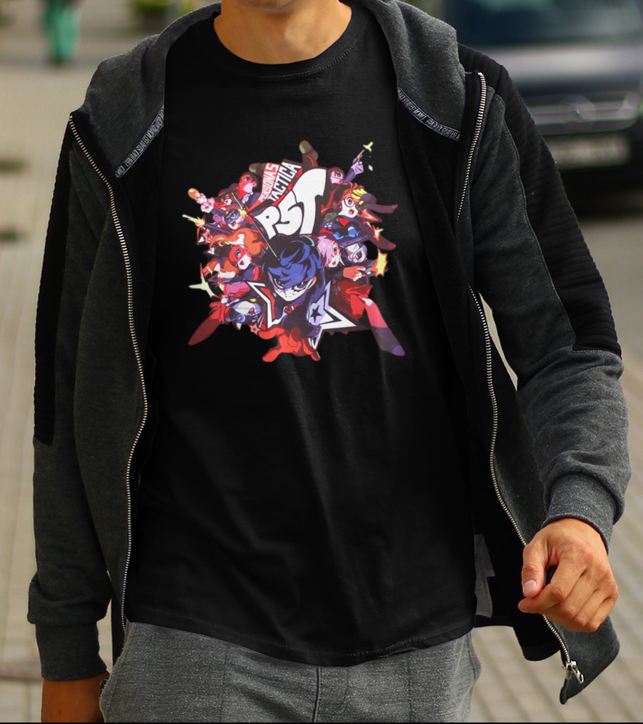 Shopatlus Persona P5t Phantom Thieves Characters Action Montage T-Shirt
