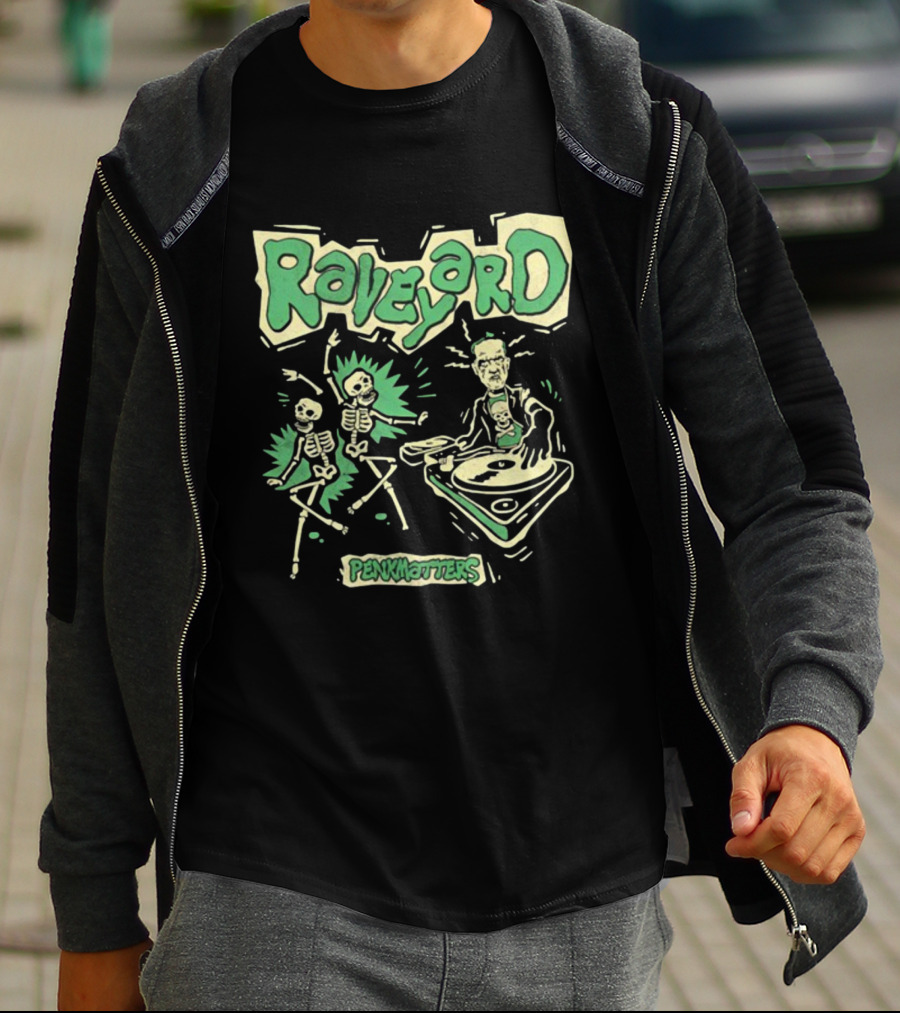 Penkmatters Raveyard Skeleton DJ Party T-Shirt