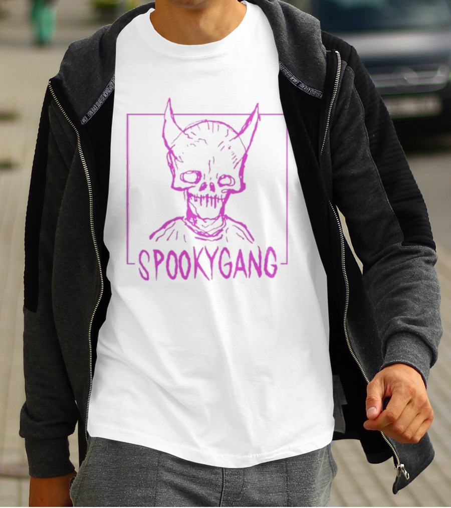 Spookygang Purple Skull Demon Mask T-Shirt