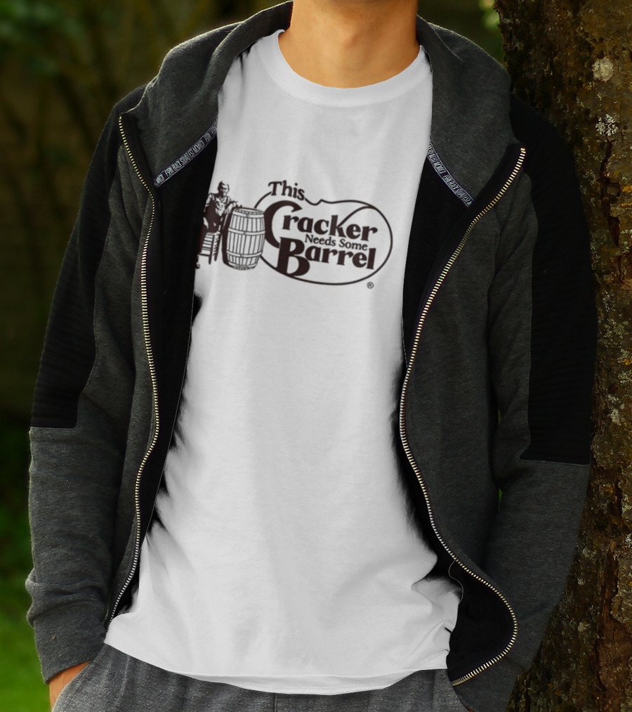This Cracker Needs Some Barrel Vintage Logo Homage Retro Mockup T-Shirt