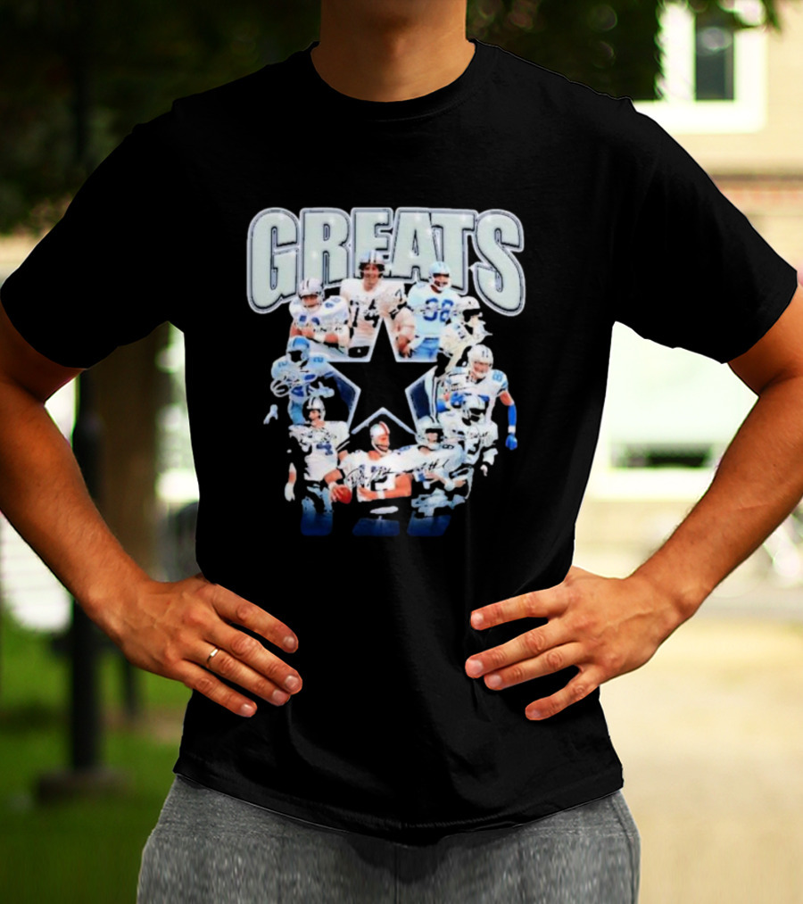Dallas Cowboys All Time Greats Navy Signature Football Player Star T-Shirt