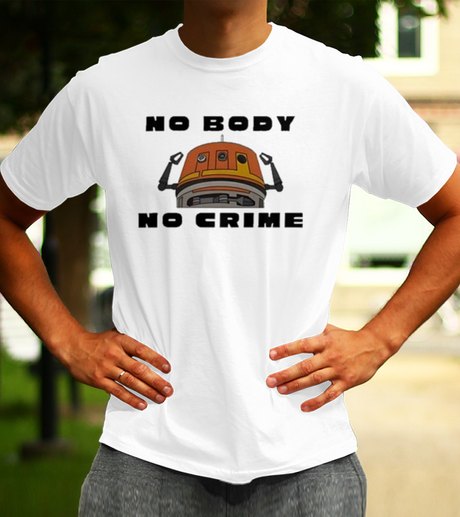 No Body No Crime Chopper Kyber Kat Droid Head T-Shirt