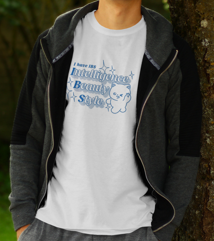 I Have IBS Intelligence Beauty Style New Cute Bear Stars T-Shirt