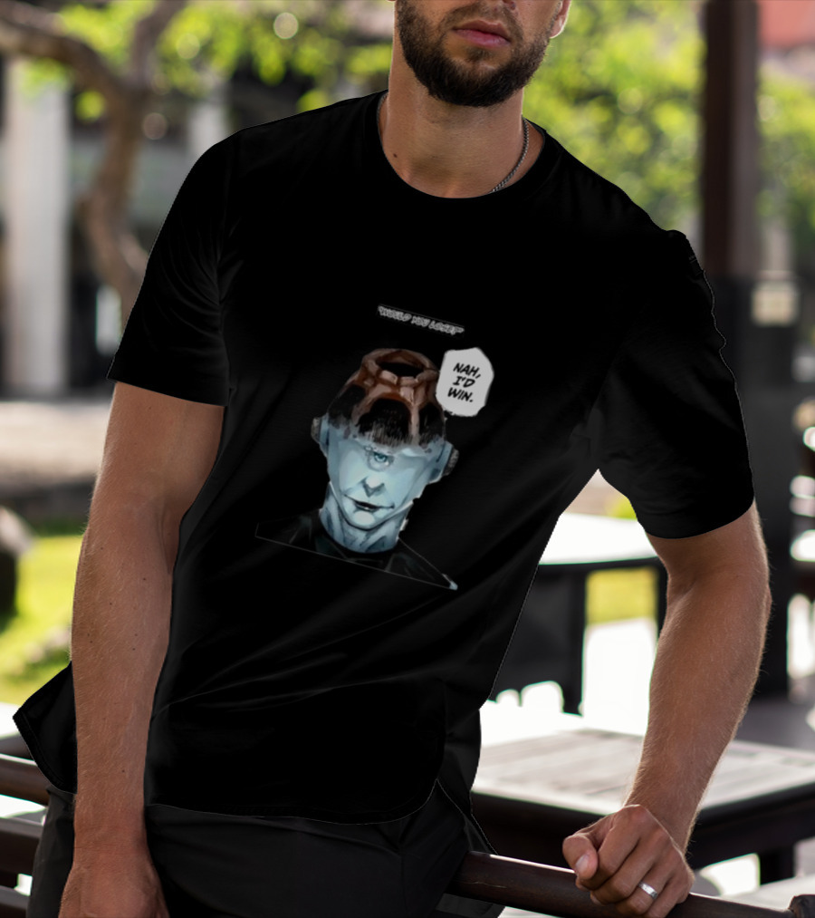 Goofyahhtees Jogoat Would You Lose Nah I'd Win Cyclopean Futuristic Figure T-Shirt