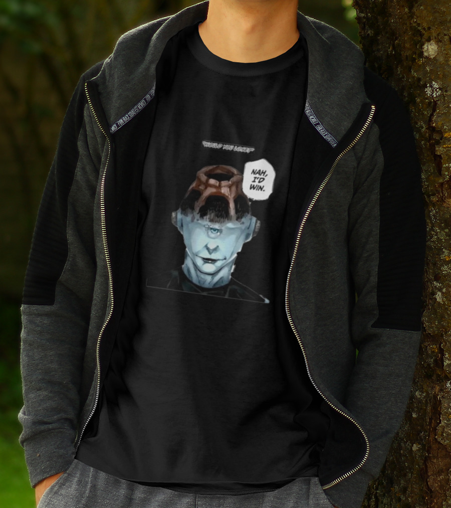 Goofyahhtees Jogoat Would You Lose Nah I'd Win Cyclopean Futuristic Figure T-Shirt