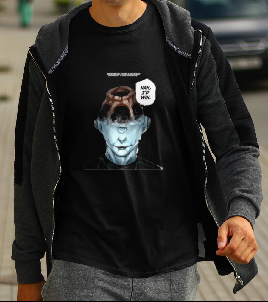 Goofyahhtees Jogoat Would You Lose Nah I'd Win Cyclopean Futuristic Figure T-Shirt