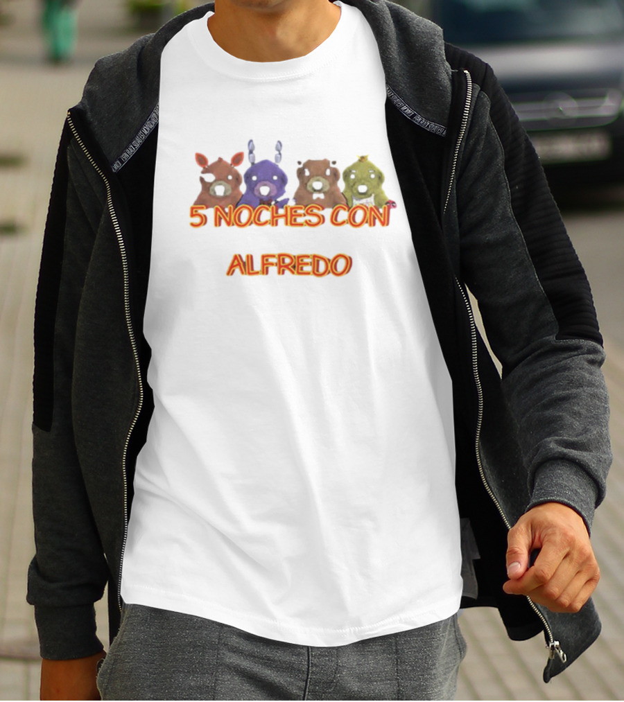 5 Noches Con Alfredo Fnaf Meme Animatronic Characters T-Shirt