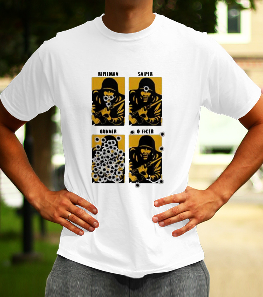 Rifleman Sniper Gunner Officer Bullet Targets T-Shirt