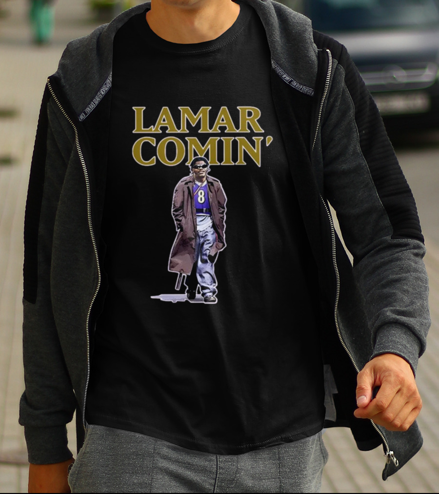 Lamar Comin' Number 8 Cool T-Shirt