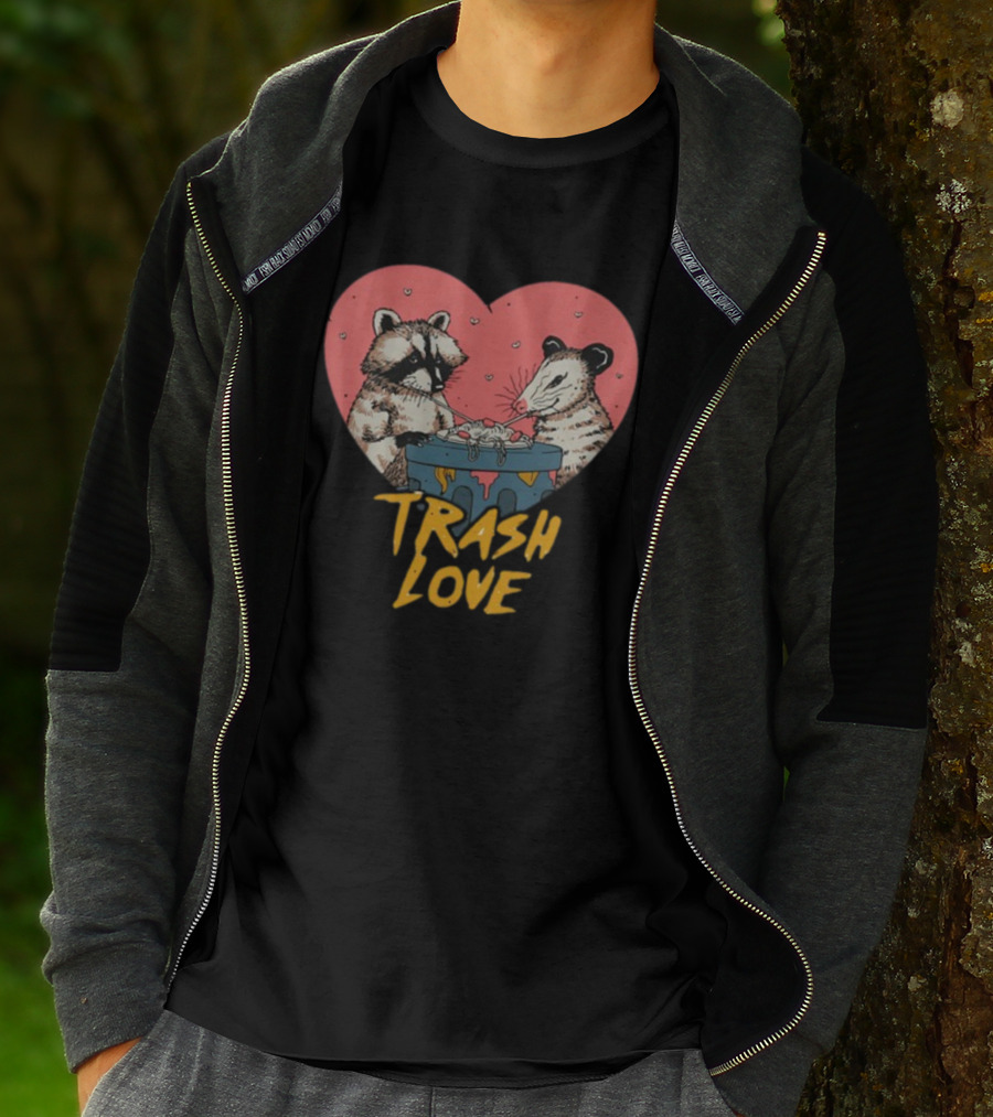 Trash Love Heart Raccoon Possum Five Below Store T-Shirt
