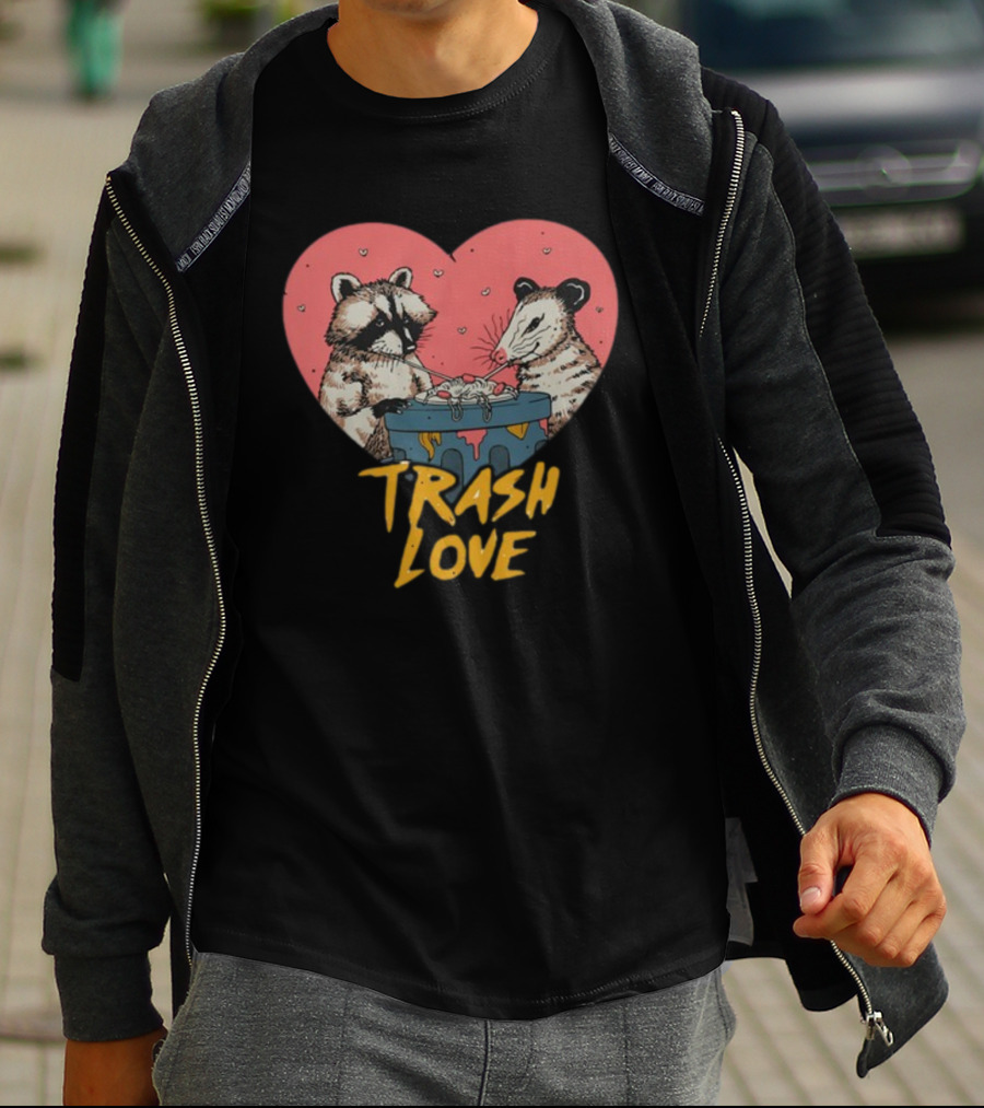 Trash Love Heart Raccoon Possum Five Below Store T-Shirt