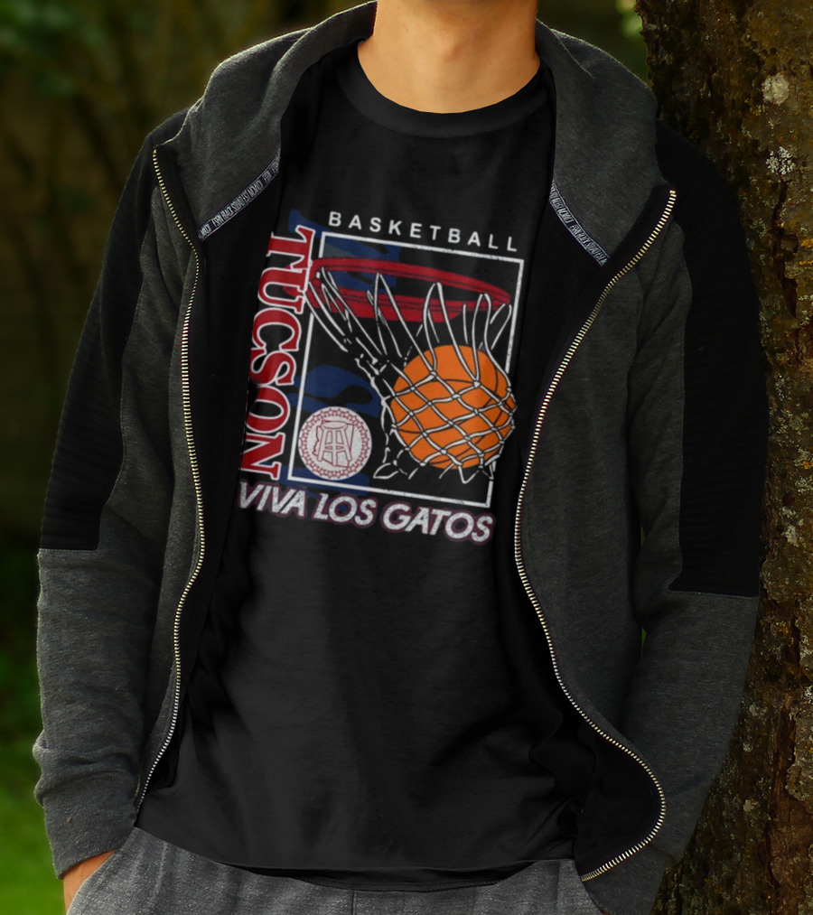 Basketball Tucson Viva Los Gatos Retro Hoop T-Shirt