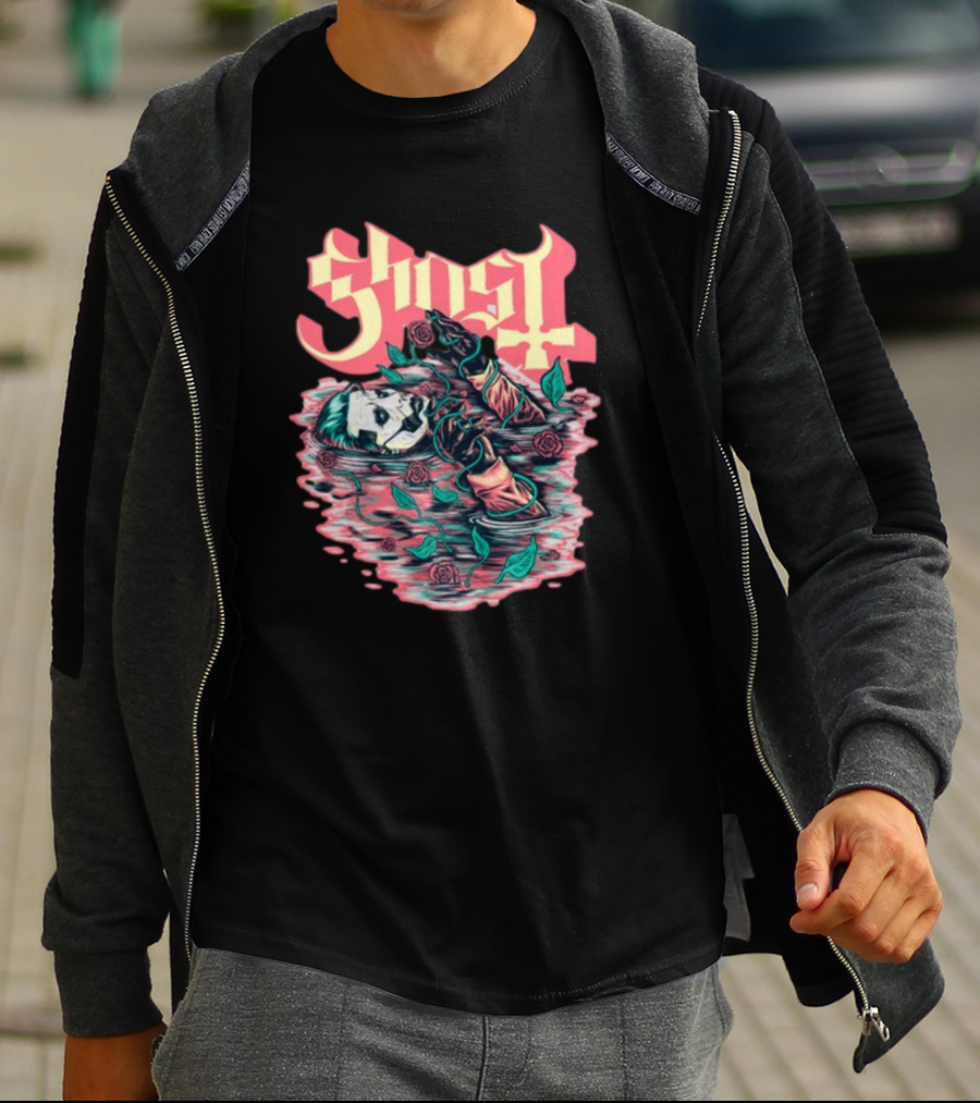 Ghost Roses Floating Phantom Valentine's T-Shirt