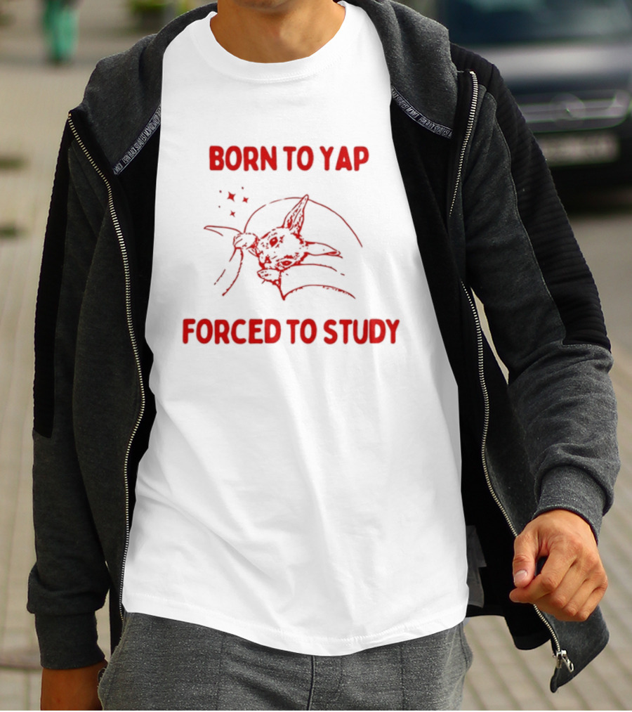 Born To Yap Forced To Study Yoda Star Wars Mandalorian Baby Grogu T-Shirt