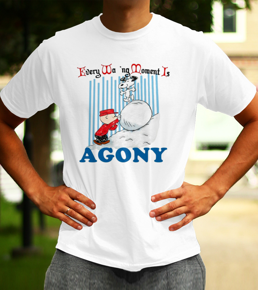 Every Waking Moment Is Agony Sisyphus Dog Cartoon Snowball T-Shirt