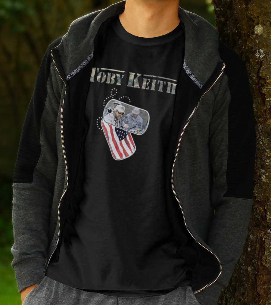 Toby Keith Camo Never Apologize Dog Tag American Flag T-Shirt