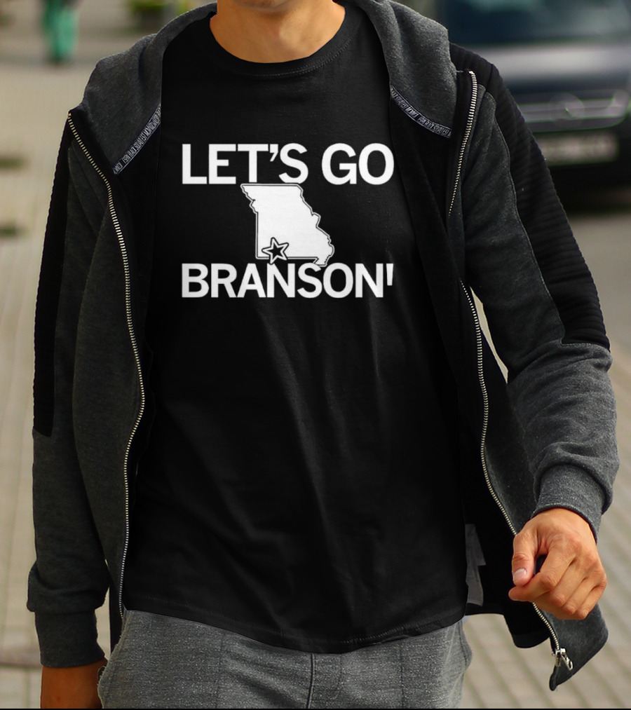 LET'S GO BRANSON MISSOURI STATE OUTLINE STAR LOCATION T-Shirt