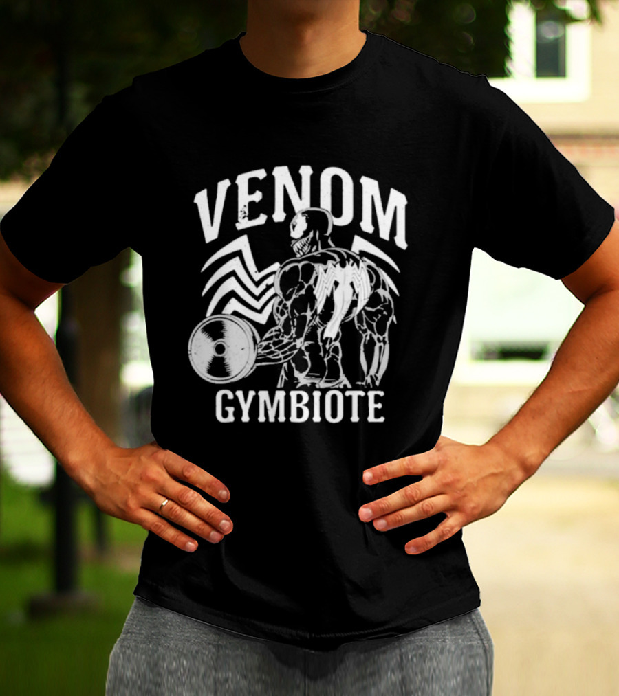 Venom Gymbiote Lifting Symbiote Fitness Motif T-Shirt